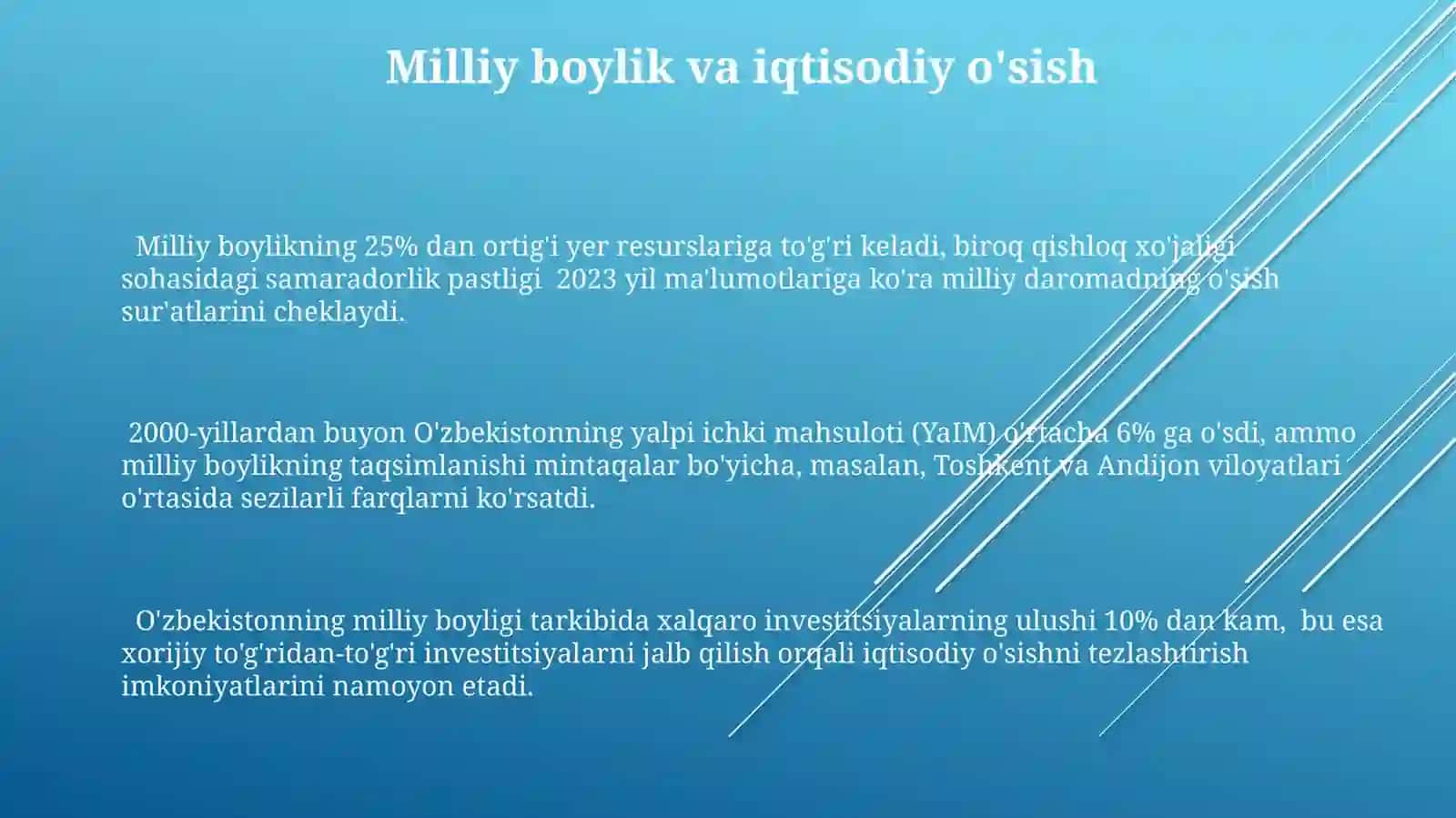 Milliy iqtisodiyot muvozanati 3