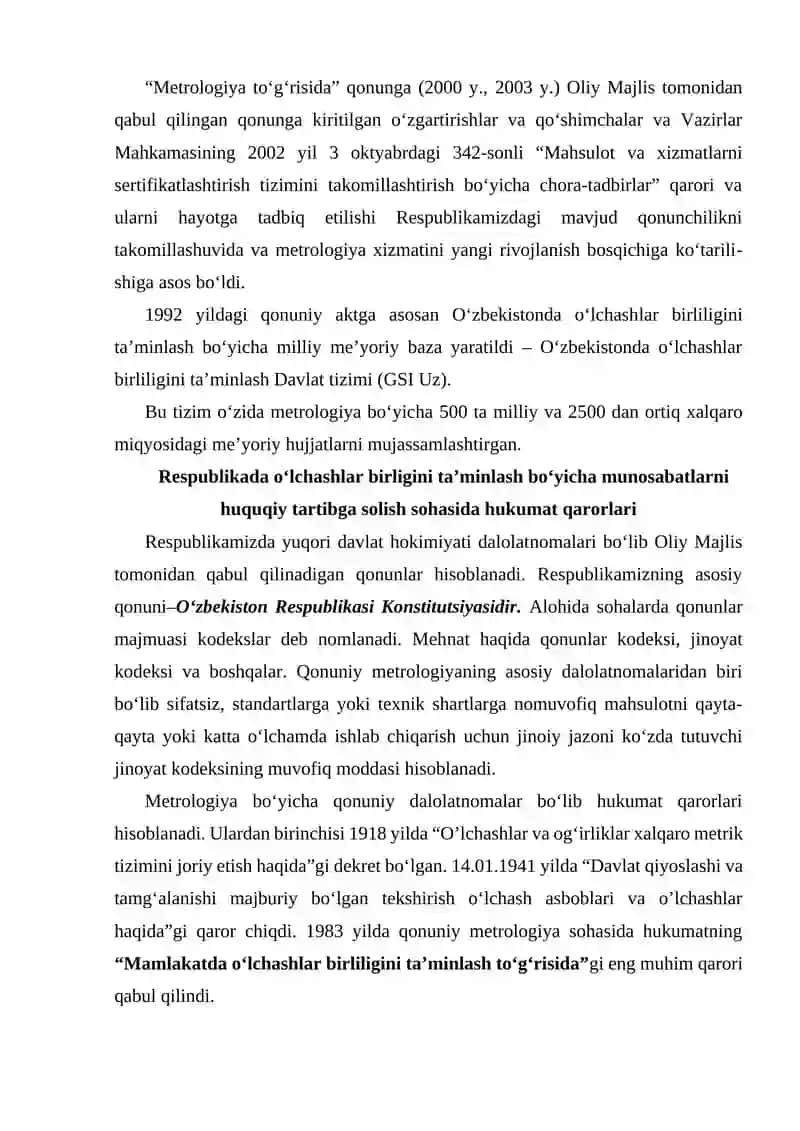 O‘lchashlar birligini ta’minlash 3