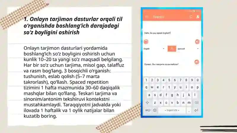 Onlayn tarjimon dasturlar orqali til oʻrganish 3