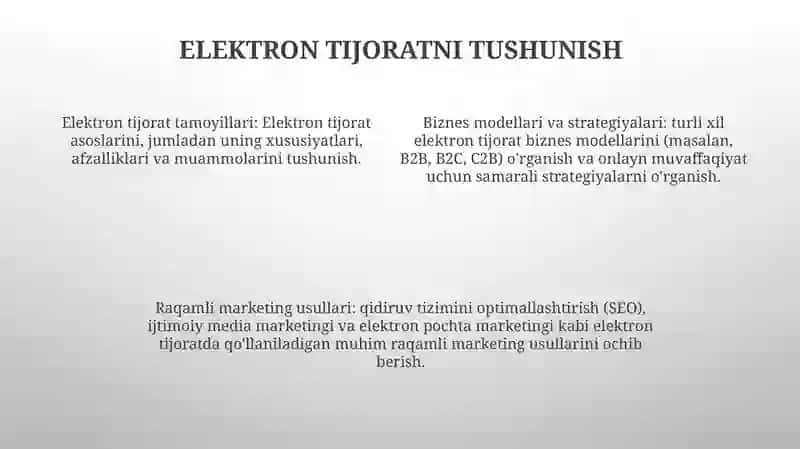 Elektron Tijorat Tamoyillari Va Elektron Biznes Asoslari 3
