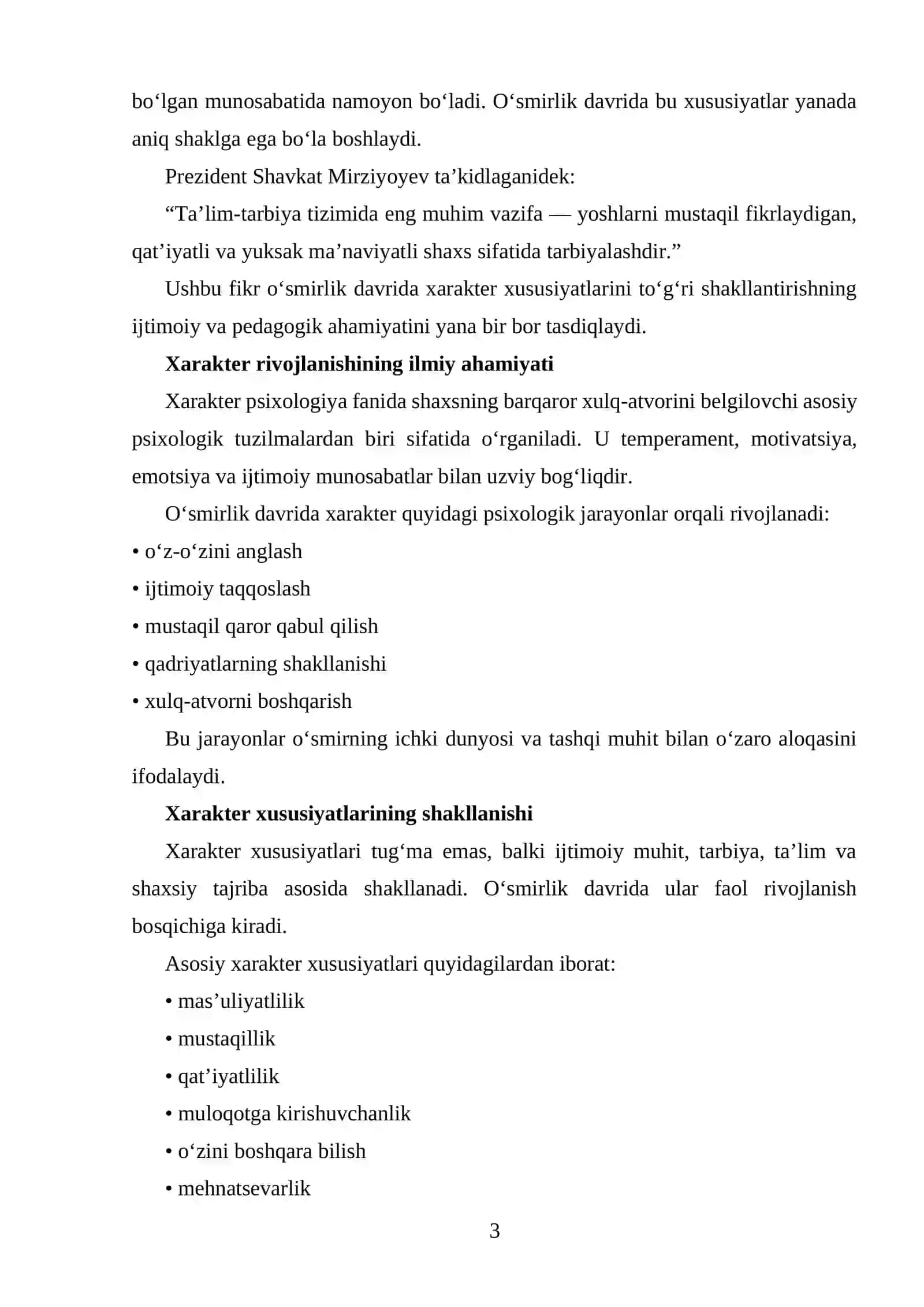 Oʻsmirlik davrida xarakter xususiyatlarini rivojlanishining psixologik asoslari 3