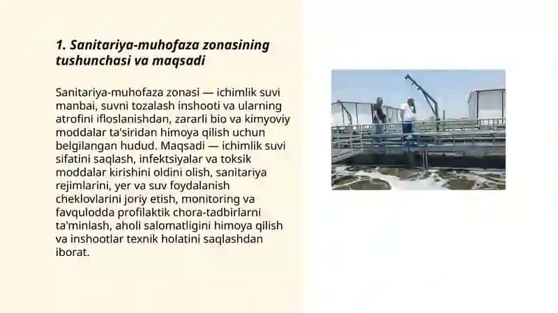 Ichimlik suvi va oqova suvlarni tozalash inshootlarining sanitariya-muhofaza zonalari 3