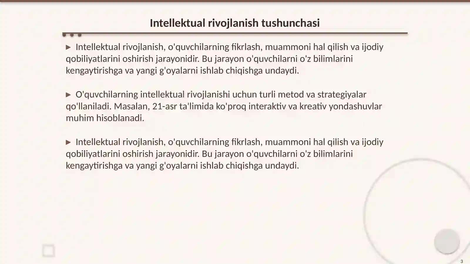 O'quvchilarining intellektual imkoniyatlarini rivojlantirish usullari 3