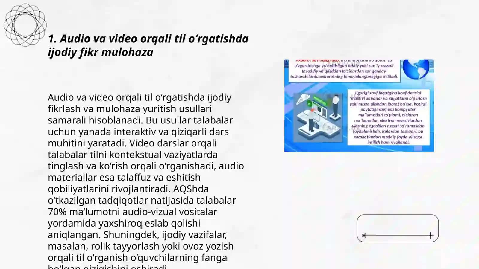 Audio va video orqali til oʻrgatishda ijodiy fikr mulohaza 3