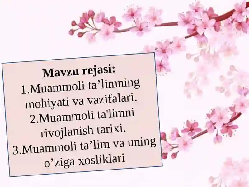 Muammoli ta’lim –rivojlantiruvchi ta’lim texnologiyasi 3