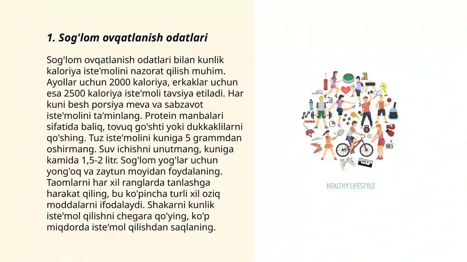 Sog'lom ovqatlanish odatlari 3