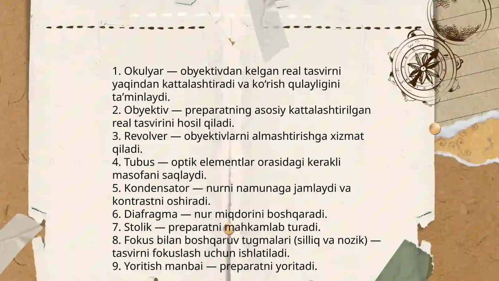Mikroskopning tuzilishini oʻrganish. Vaqtinchalik preparatlar tayyorlash 3