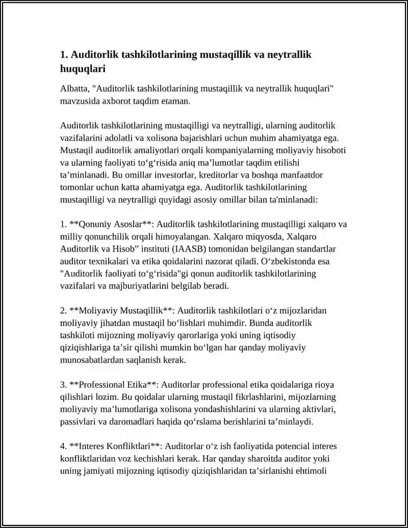 AUDITORLIK TASHKILOTLARINING HUQUQLARI,MAJBURIYATLARI VA JAVOBGARLIKLARI 3