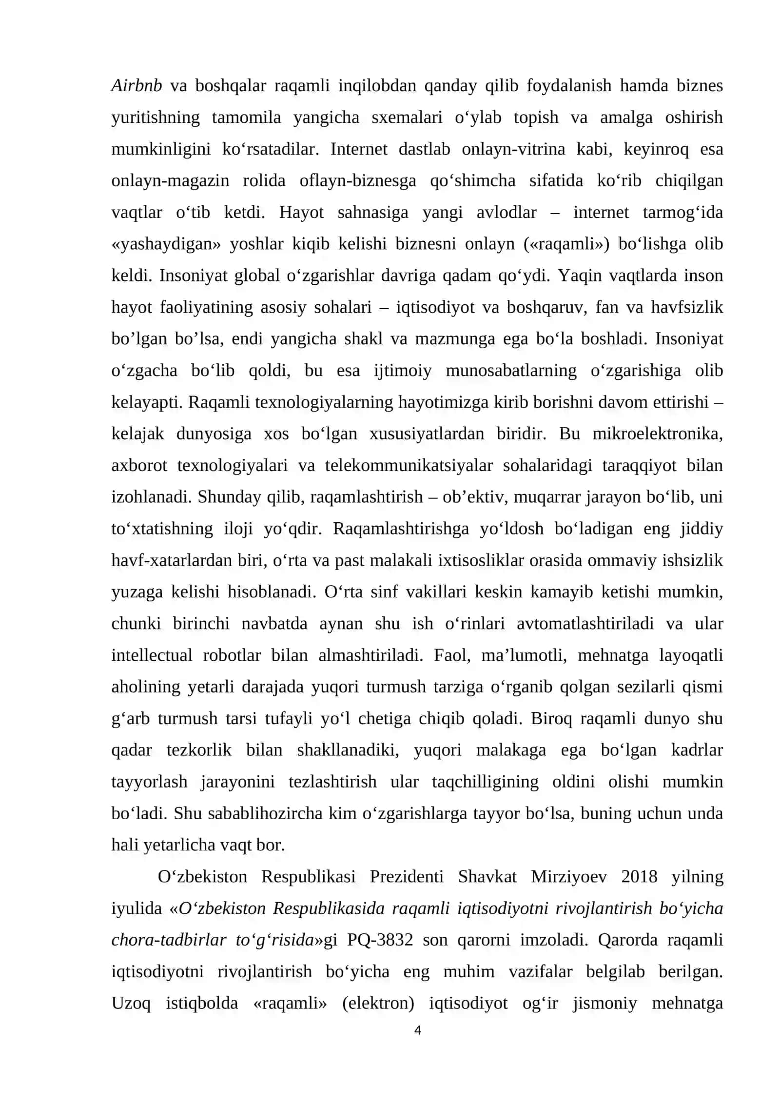 Qo`shimcha texnologiyalar 3