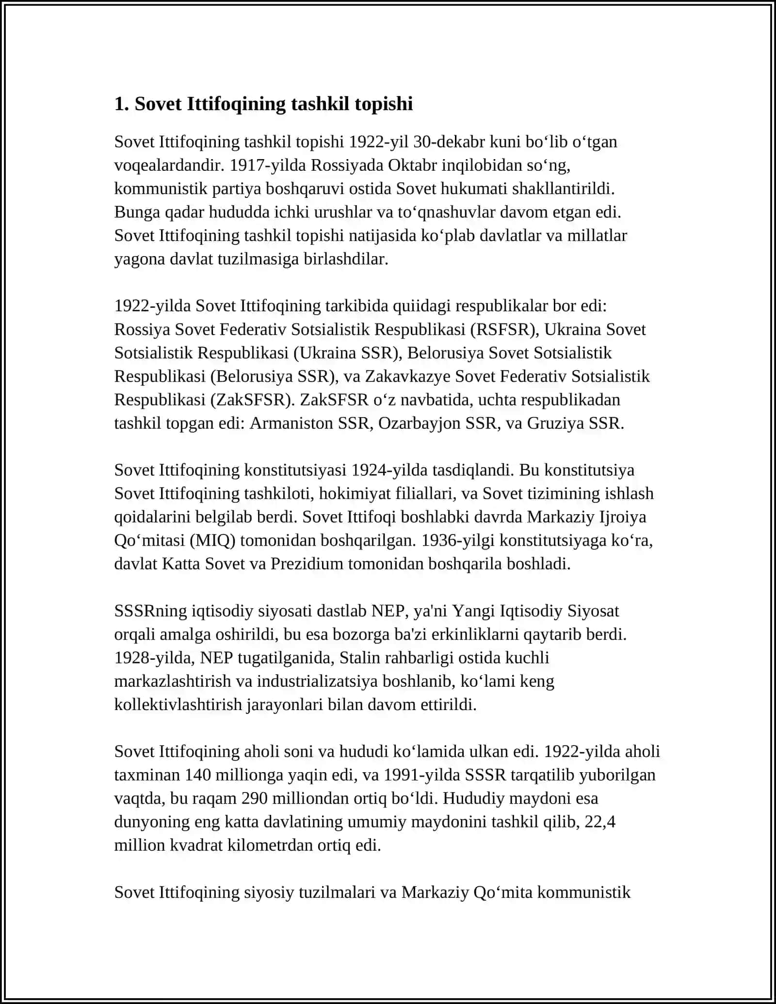 SSSR INQIROZI VA UNING SABABLARI? 3