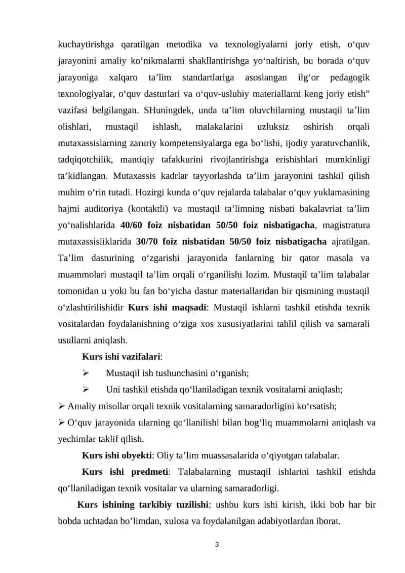 Mustaqil Ta'lim Tizimining Texnik Jihatlari 3