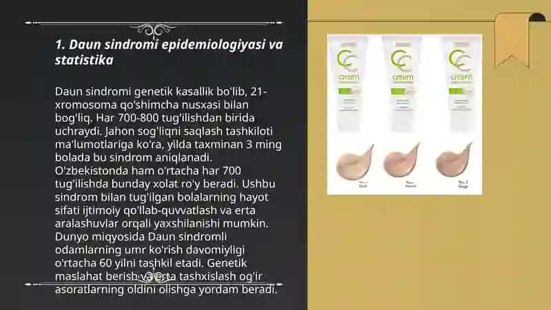Daun sindromi epidemiologiyasi va statistika 3