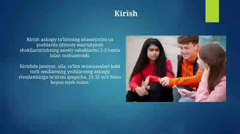 Axloqiy tarbiya va ijtimoiy masuliyatning yoshlar hayotidagi ahamiyati 3