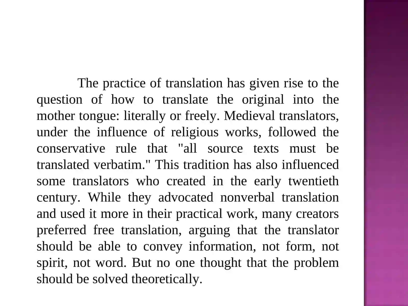Problem in the translation 3
