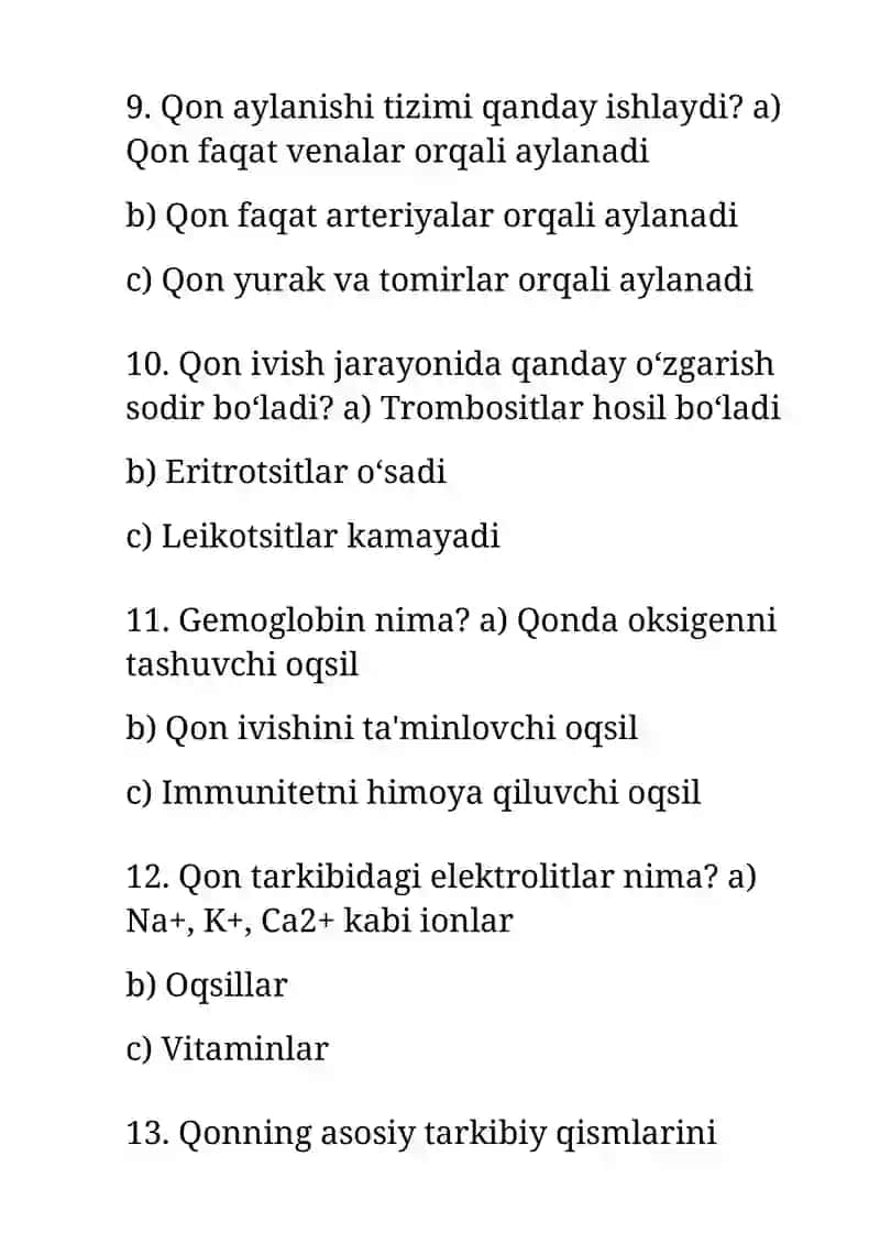 "Qon fiziologiyasi va uning funksiyalari" 3