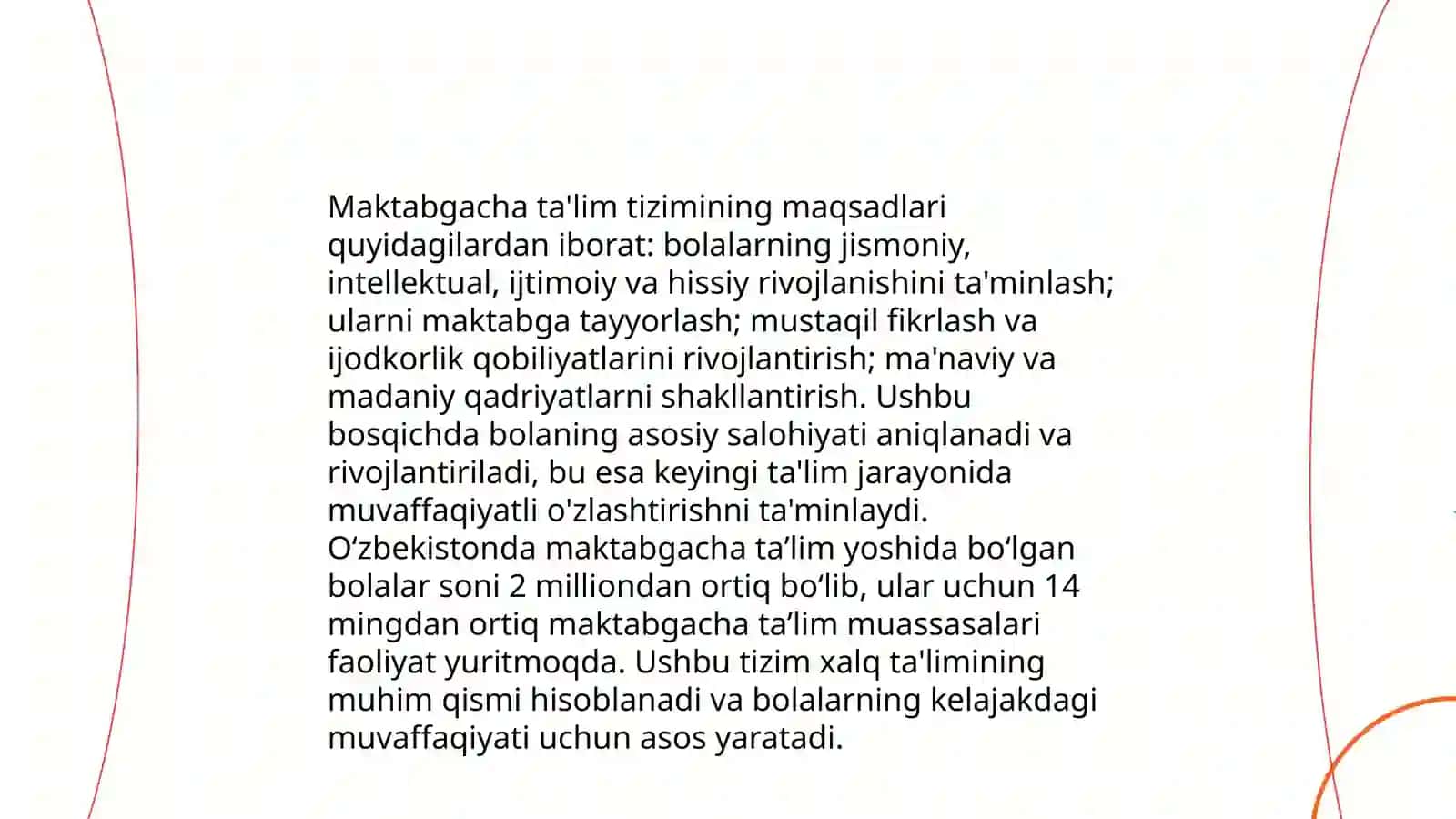 Oʻzbekiston Respublikasining "Maktabgacha ta'lim va tarbiya toʻgʻrisidagi qonuni" 3