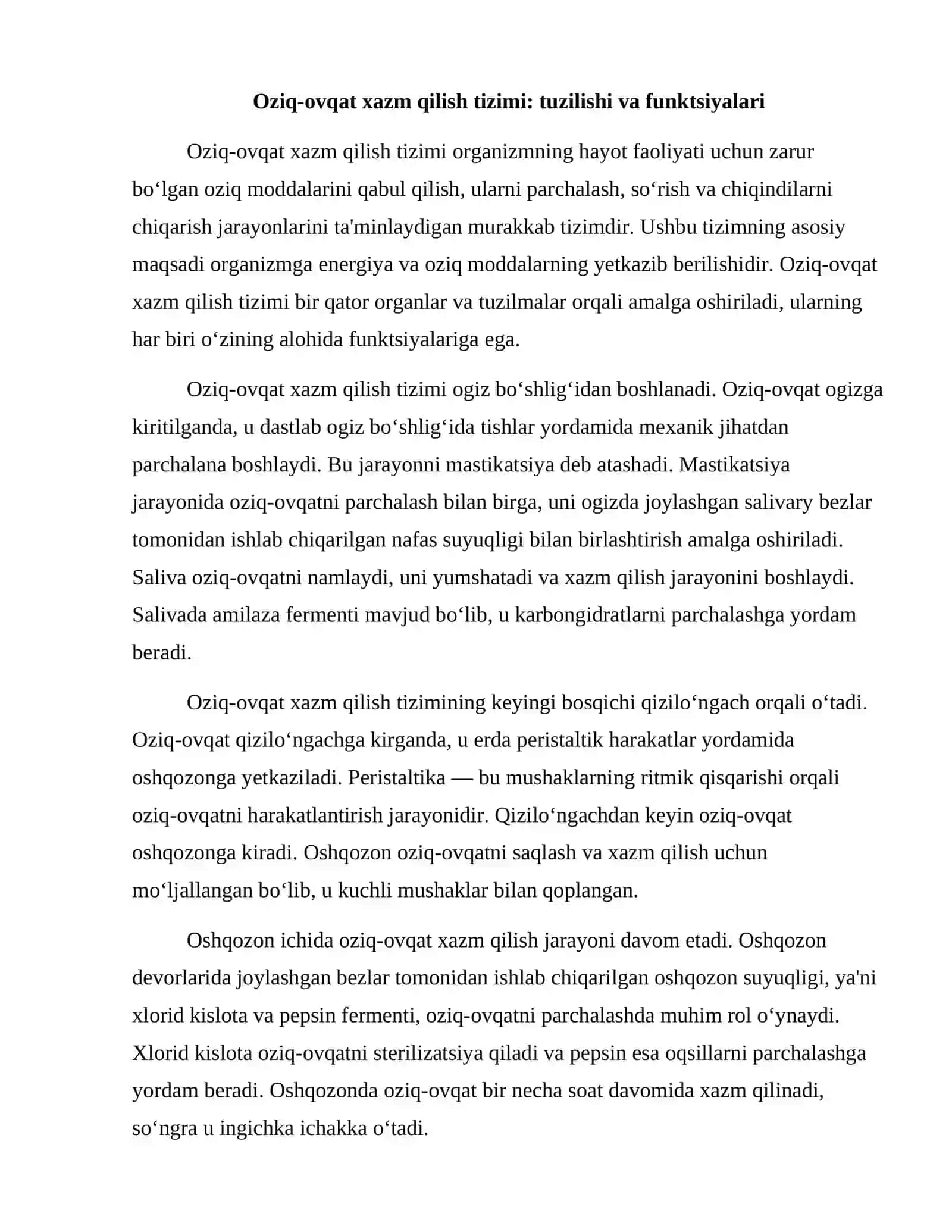 ovqat xazim qilish sistemasi kasalliklari 3