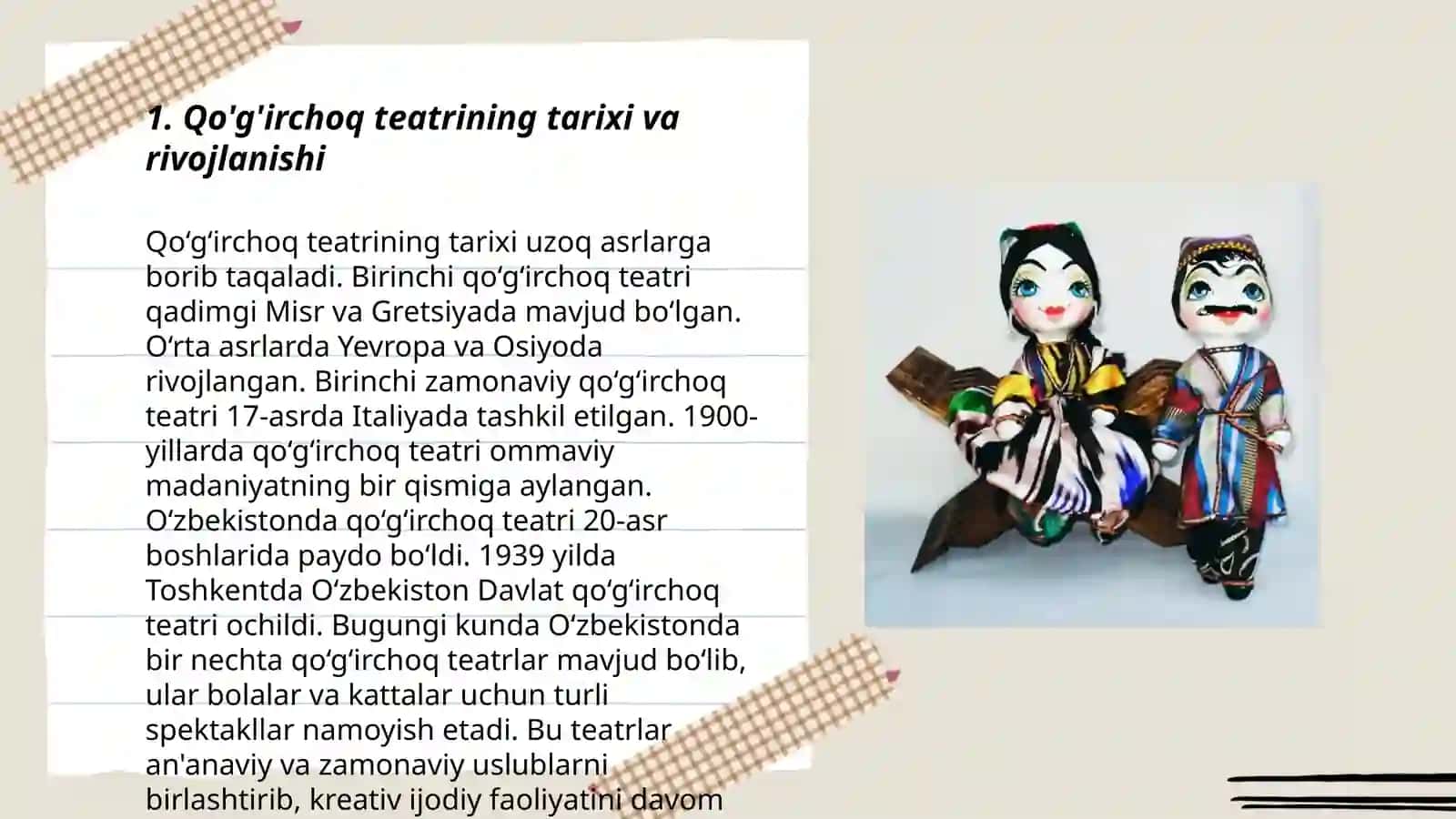 Qo'g'irchoq teatri va turlarini tashkil qilish va o'tkazish metodikasi 3