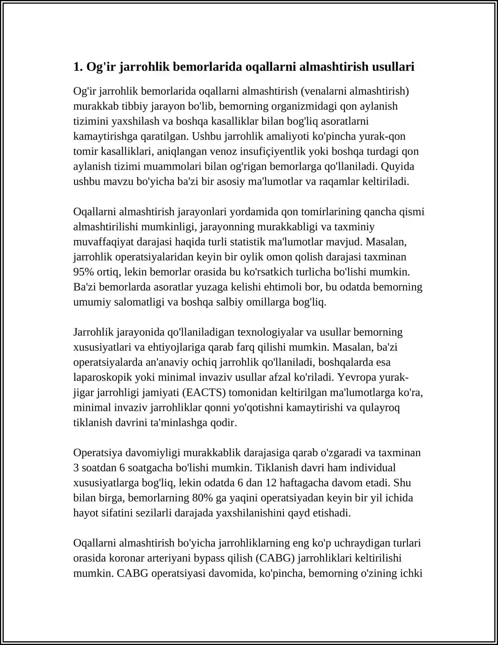 Og'ir jarrohlik bemorlarida oqallarni almashtirish va yotoq yaralarni oldini olish 3