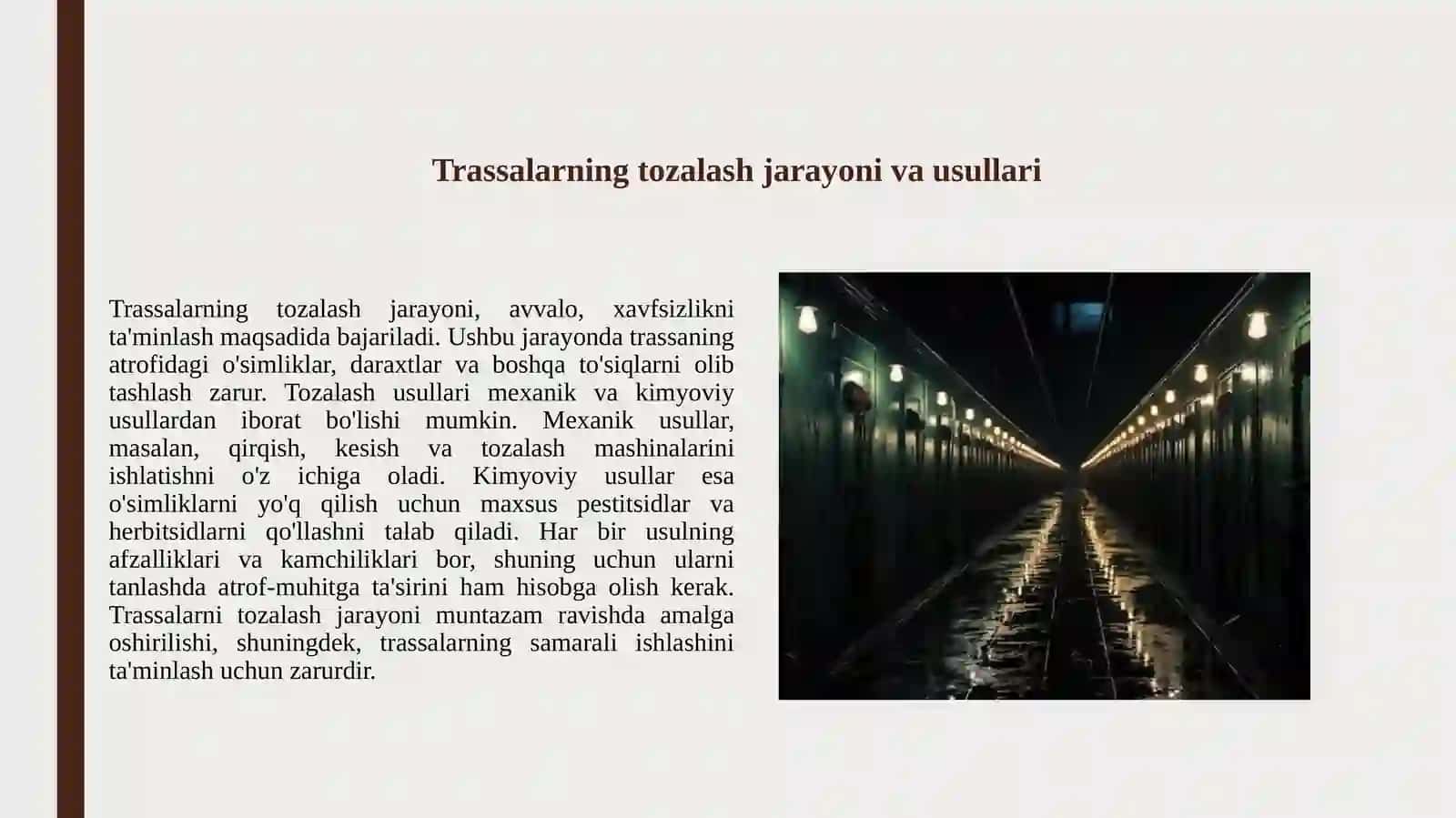 XL trassalarini daraxtlardan tozalash, ko'zdan kechirishlar va ko'rikdan o'tkazishlar. 3