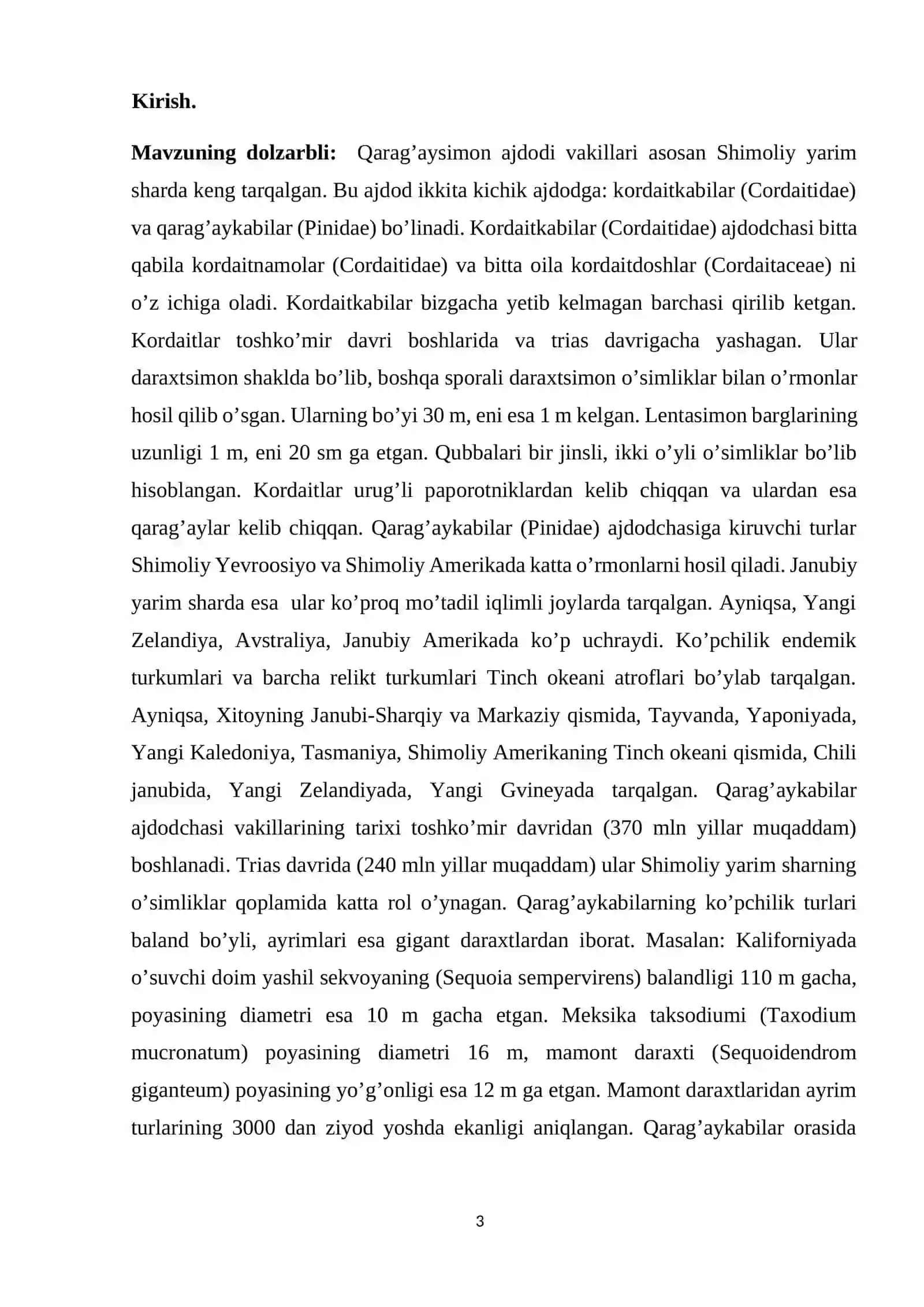 TAKSODIYADOSHLAR OILASI MAVZUSIDA KURS ISHI 3