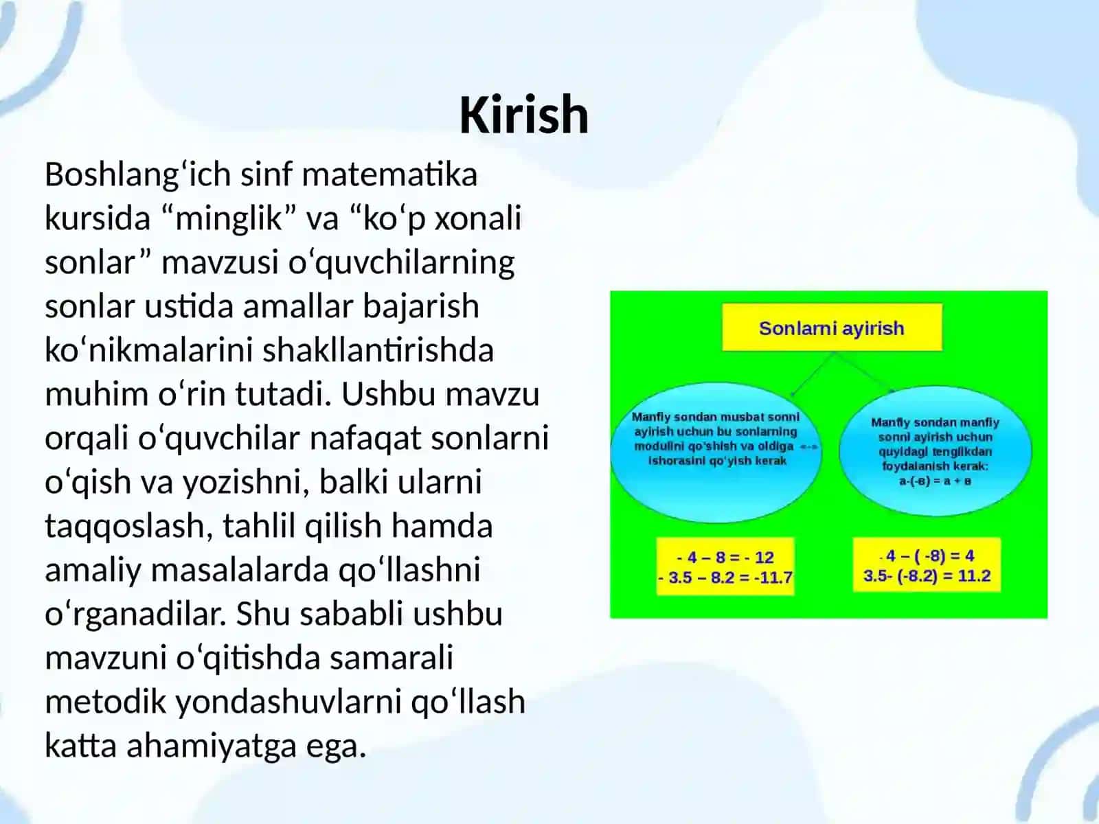 “Minglik” va “Ko‘p xonali sonlar” mavzusida misol, masalalar yechishga o‘rgatish metodikasi. 3