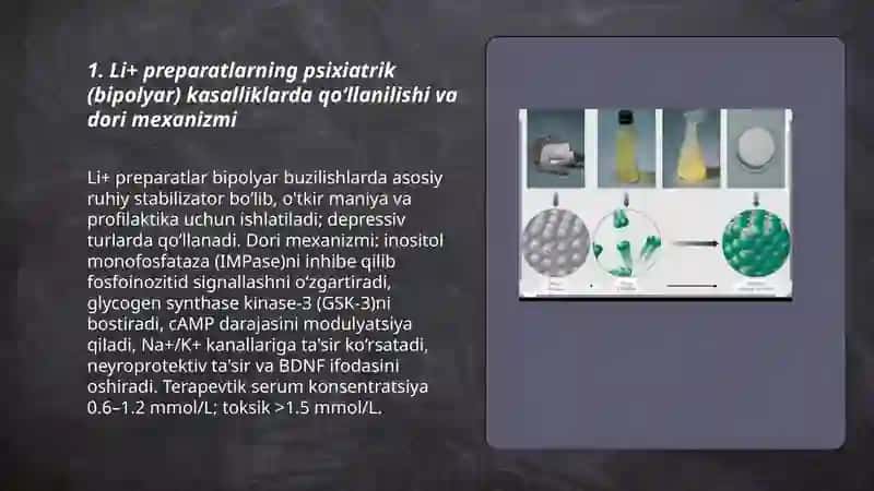 Li+; Na+; kationlarini tibbiyotda qo‘llanilishi va analitik reaksiyalari 3