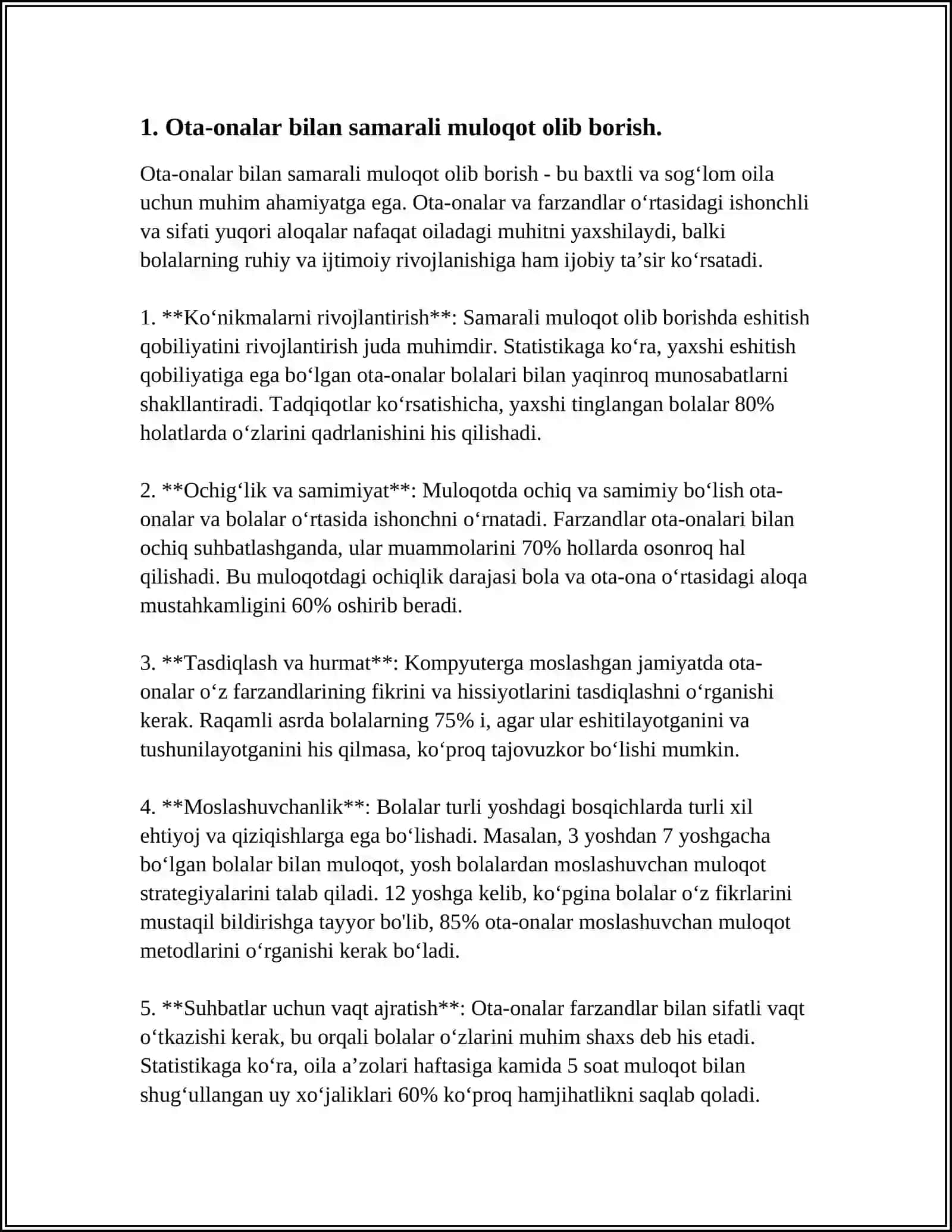 OTA ONALAR KOMITETI VA VETERANLAR KENGASHI BILAN ISHLASHDA ZARUR KASBIY KOMPITENTSIYALAR 3