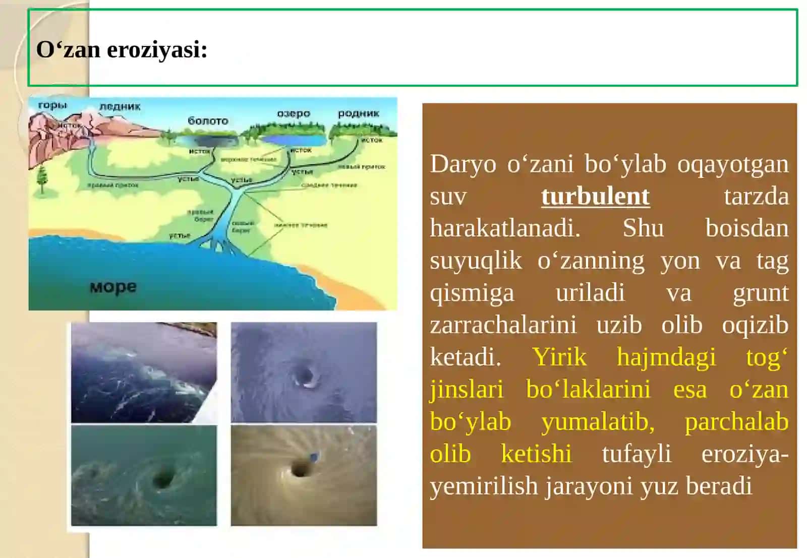 O’zan eroziyasi, jarlanish 3