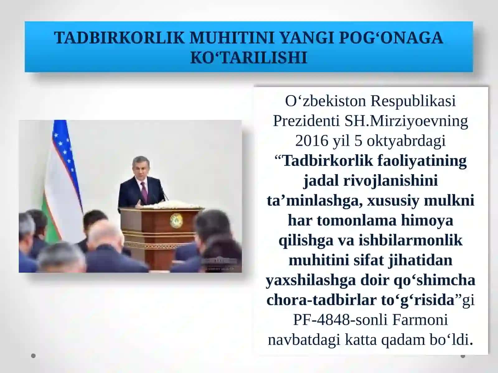O‘ZBEKISTONDA ERKIN TADBIRKORLIK MUHITI 3