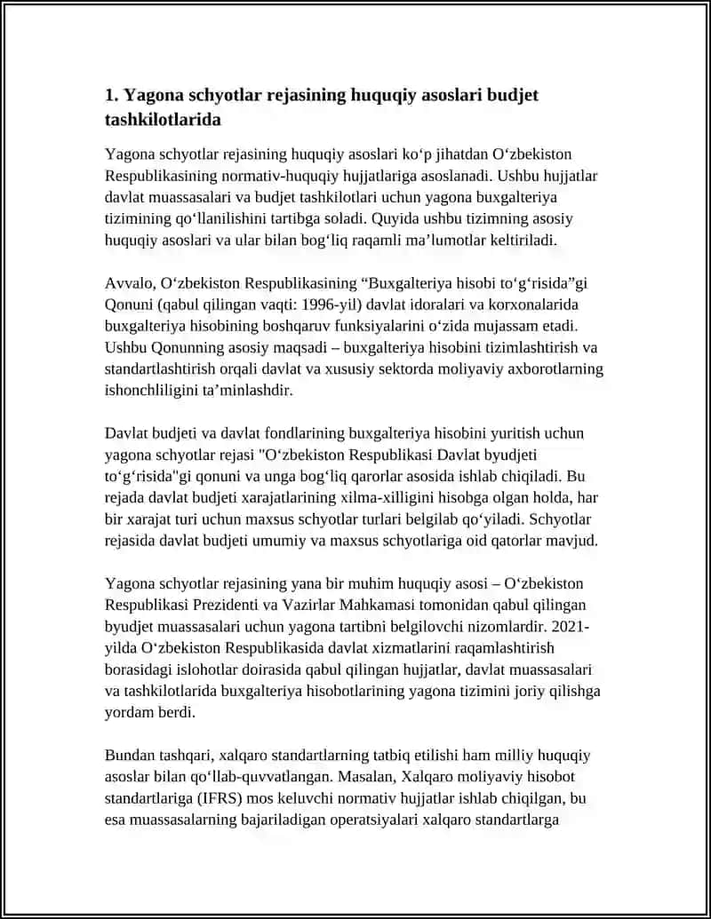 Yagona Schyotlar Rejasi 3