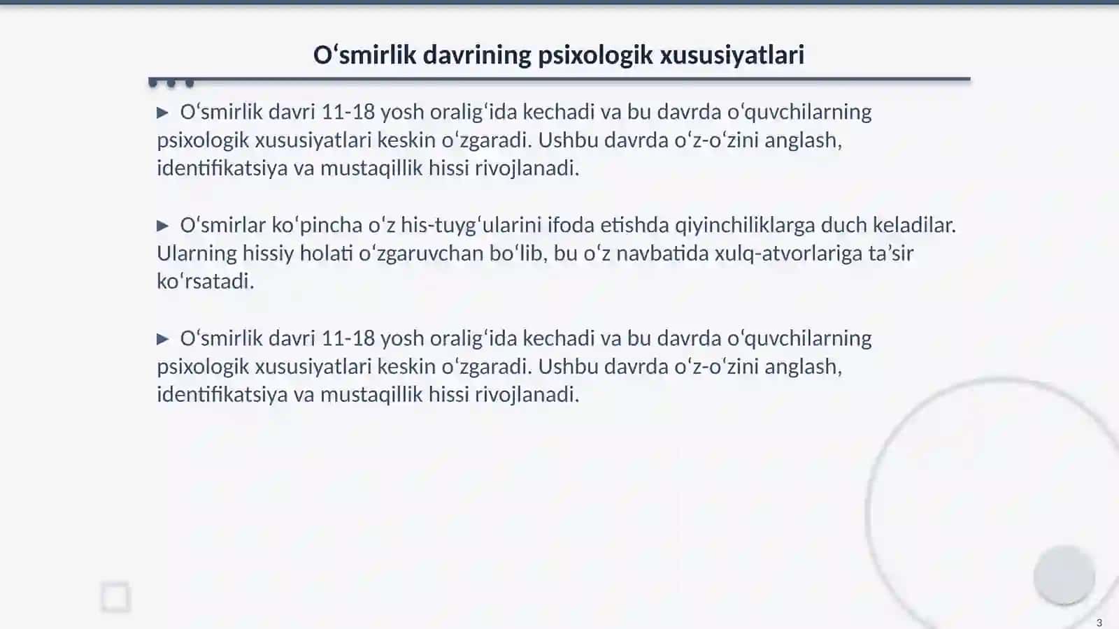 O‘smirlik yoshidagi o‘quvchilarning xulq-atvori xususiyatlari 3