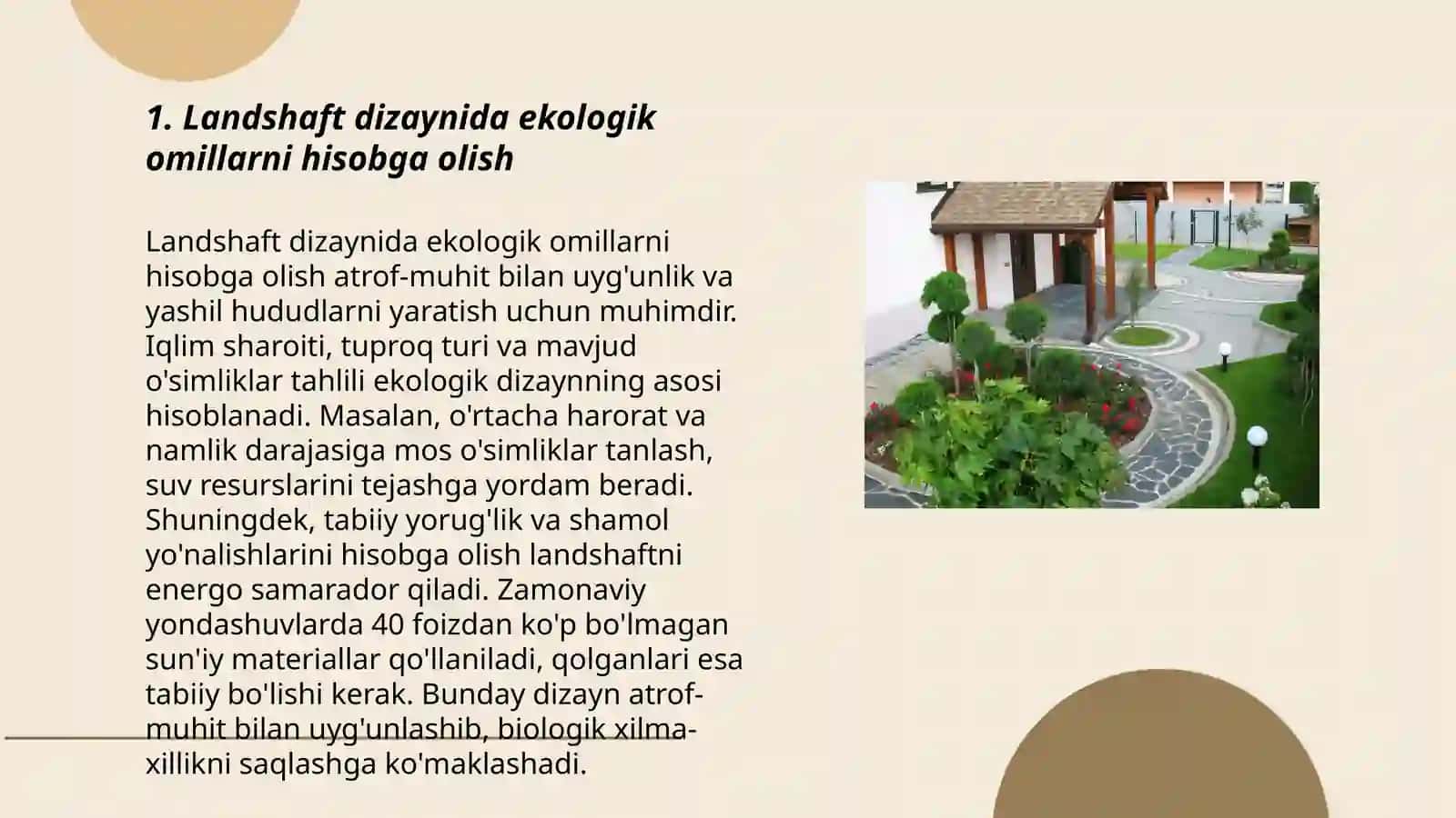 Landshaft dizayni oʻsimliklarni rejalashtirish tartibi 3