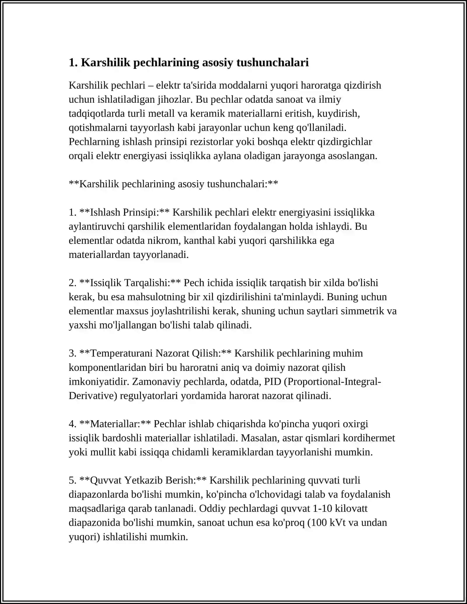 KARSHILIK PECHLARINING ELEKTR HISOBI 3