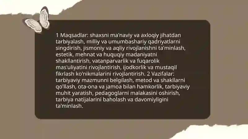 Tarbiya jarayonining ahamiyati va mazmuni 3