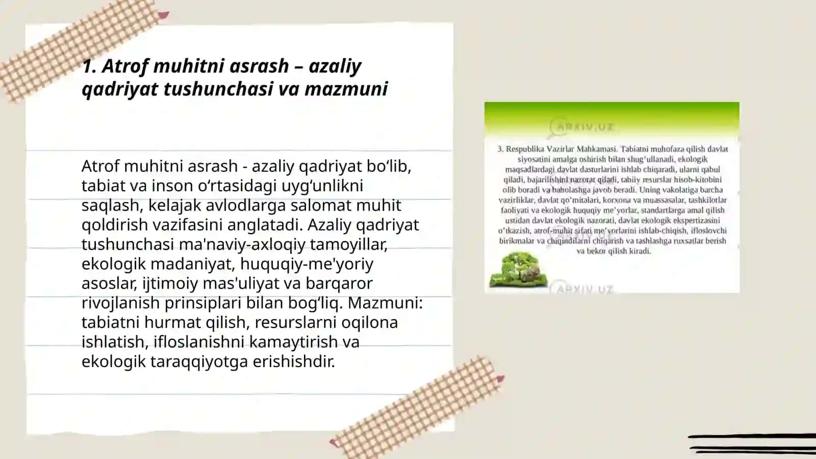 Atrof muhit va tabiatni asrashga oid azaliy qadriyatlar 3