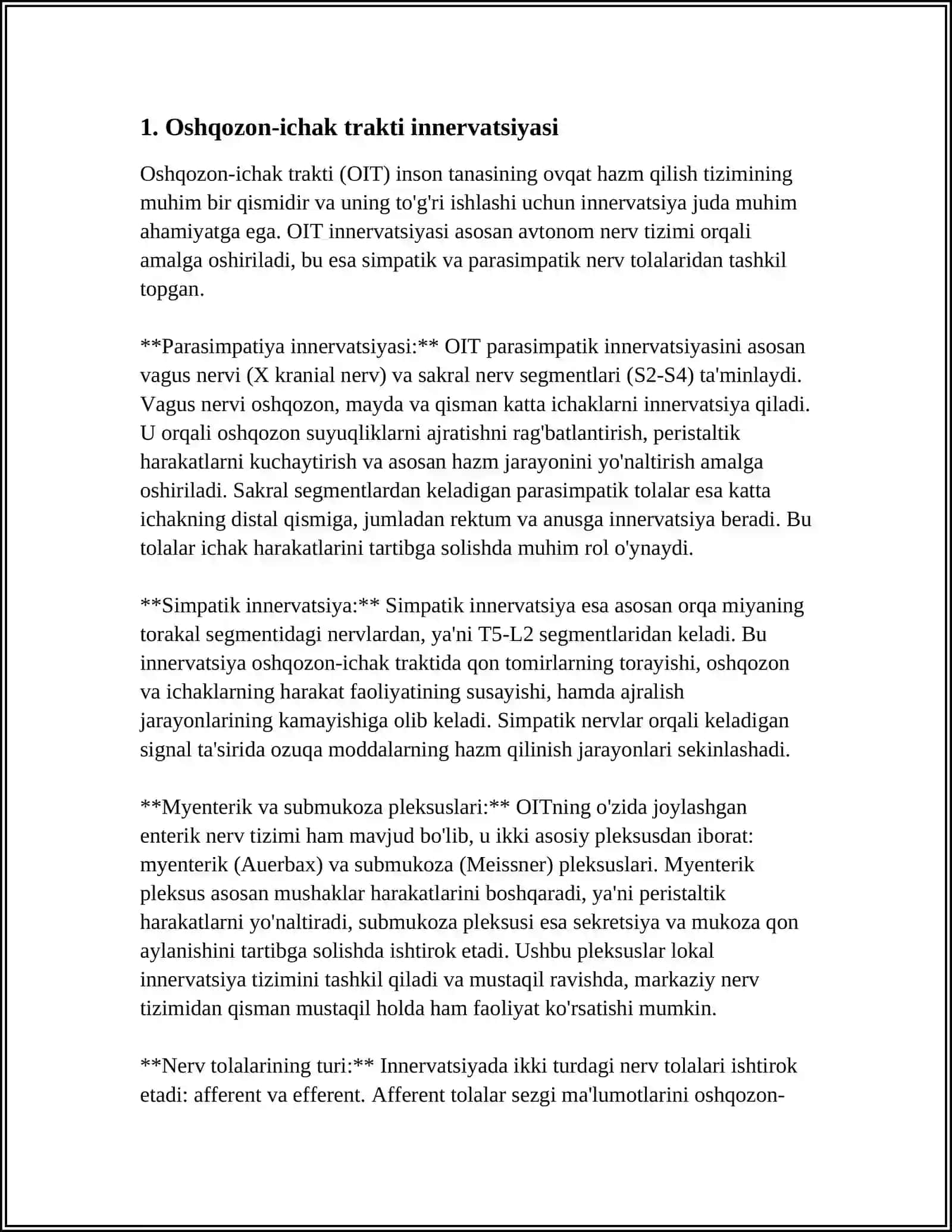 TOS ORGANLARINING INNERVATSIYASI VA BUZILISH SINDROMI 3