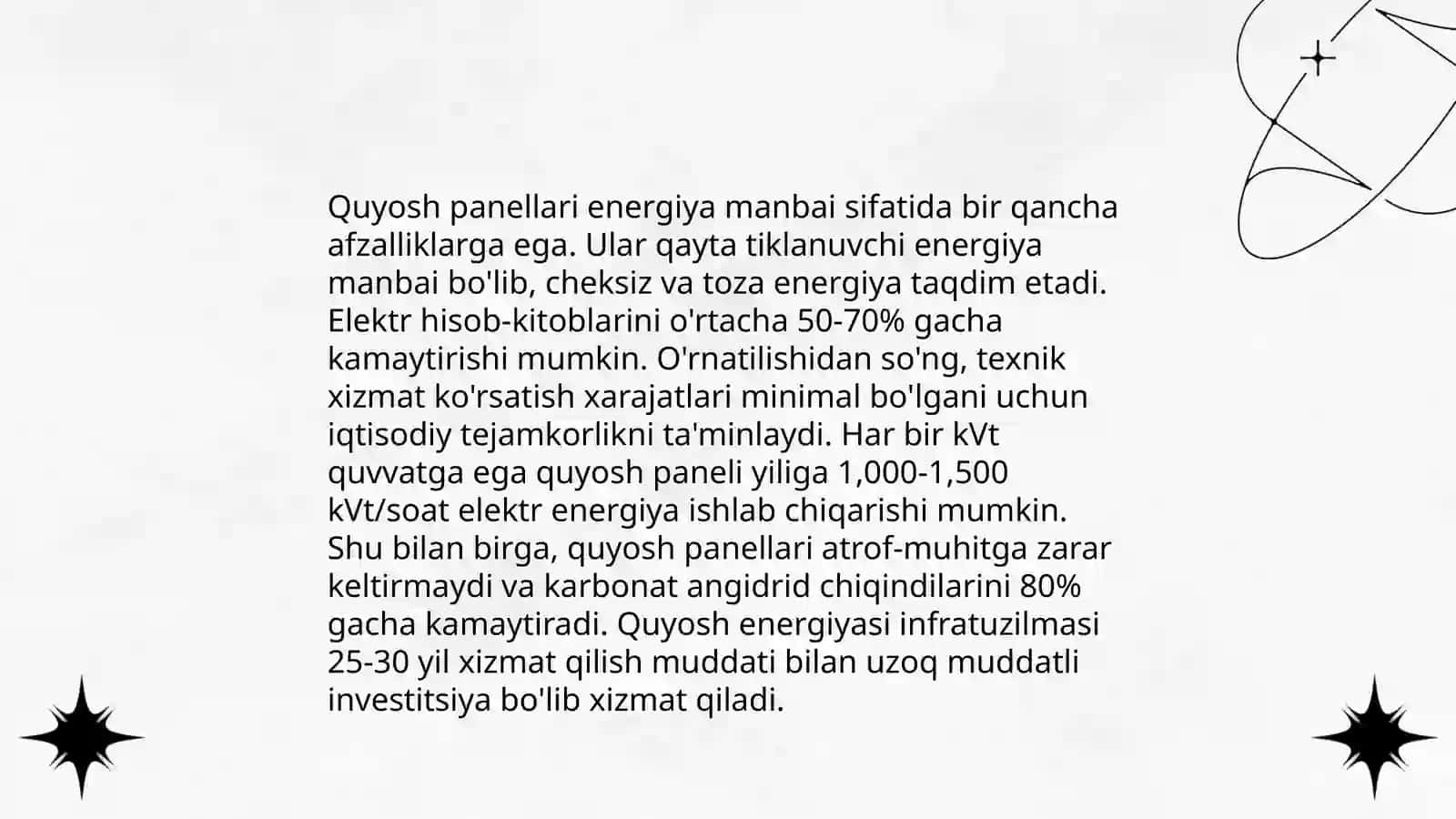Quyosh panellaridan foydalanish 3