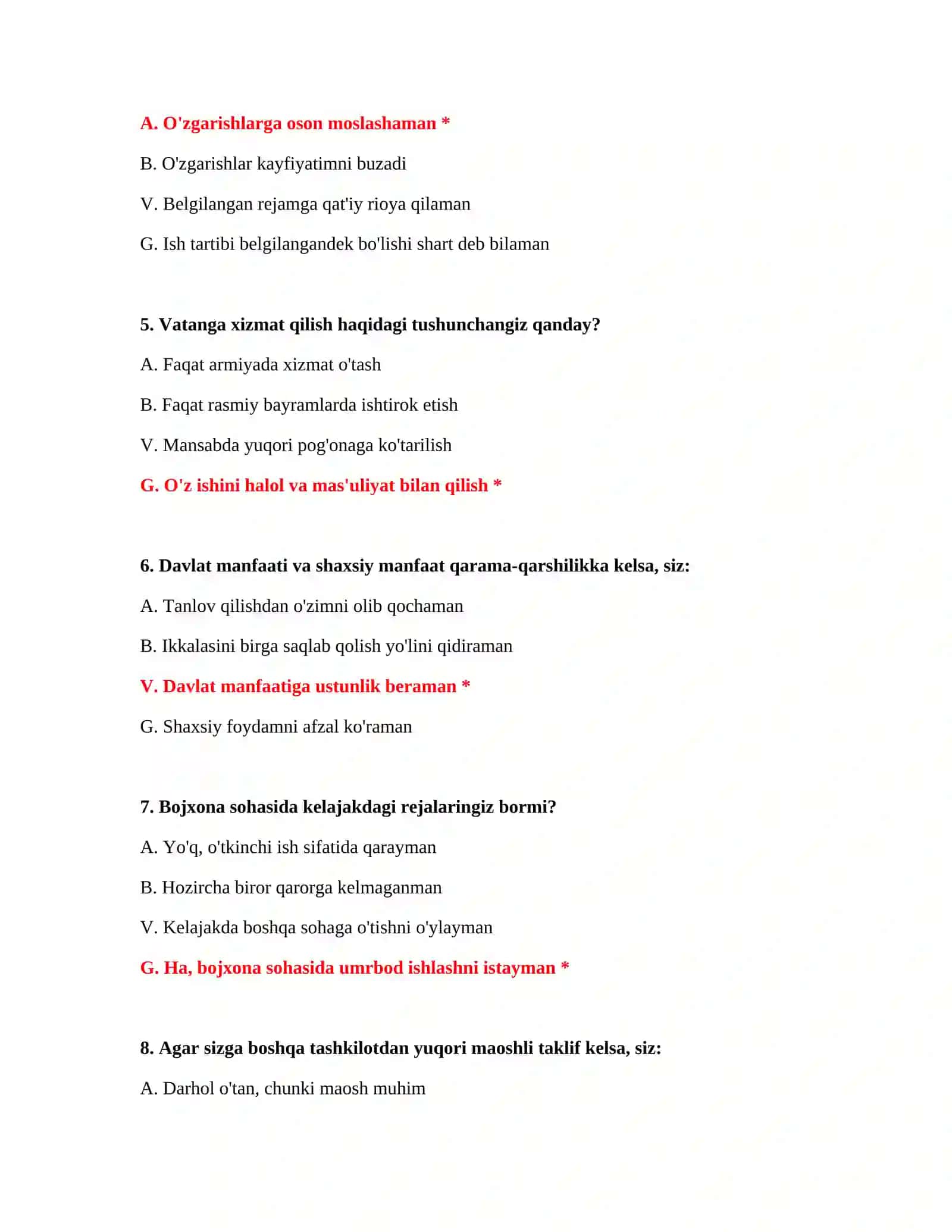 Bojxona huquqi test savollari 3