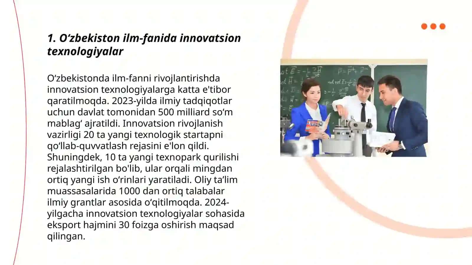 Oʻzbekiston ilm-fani:yangilanish va yutuqlar 3