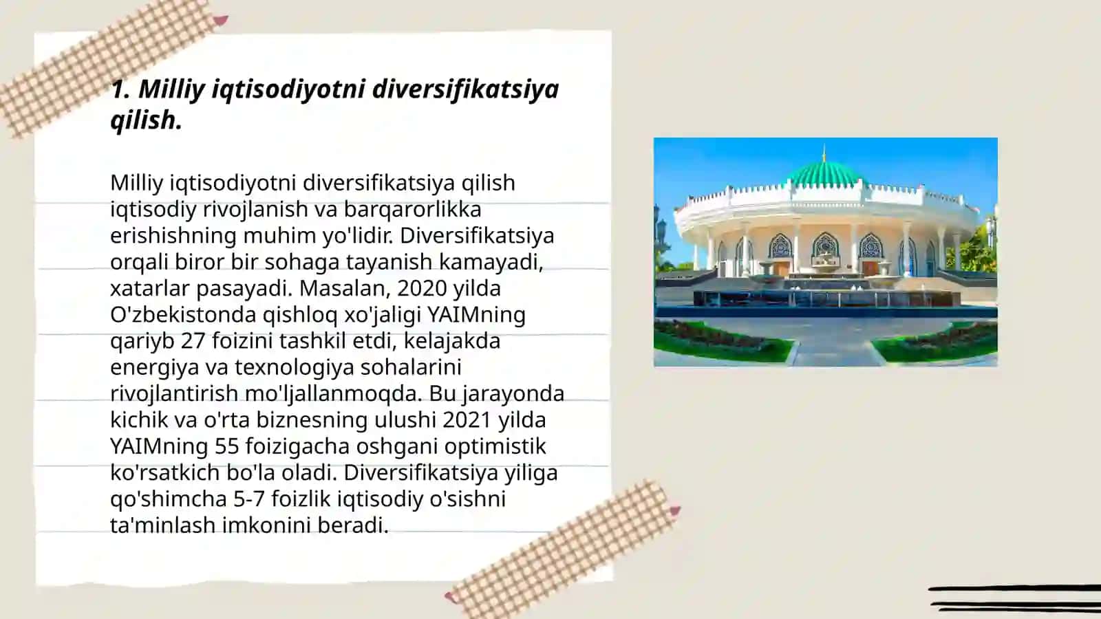 O'zbekistonning eng yangi islohotlari 3