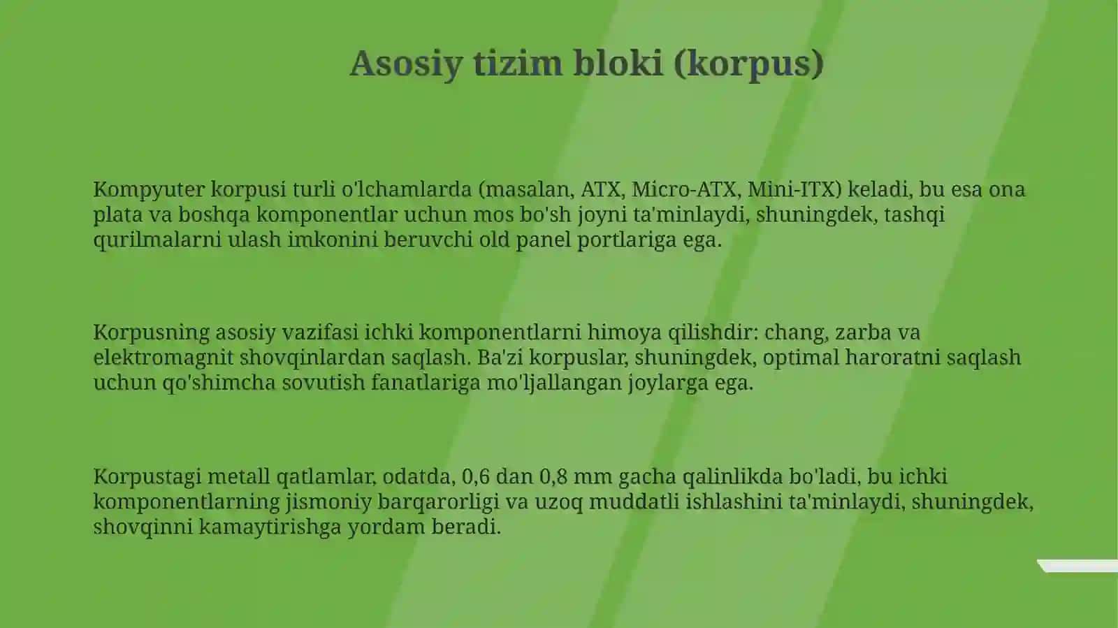 Shaxsiy kompyuterning bir qismi boʻlganasosiyqurilmalar 3