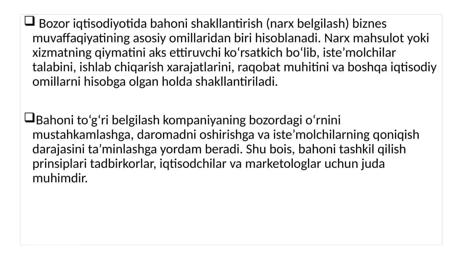 Mikroiqtisodiyot fanidan mustaqil ish 3
