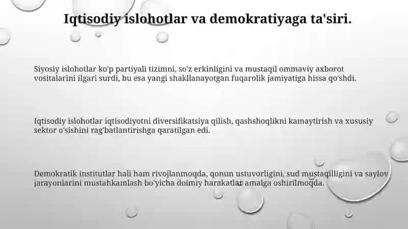 O'zbekistonda Demokratik, Fuqarolik Jamiyati Asoslarining Shakllanishi 3