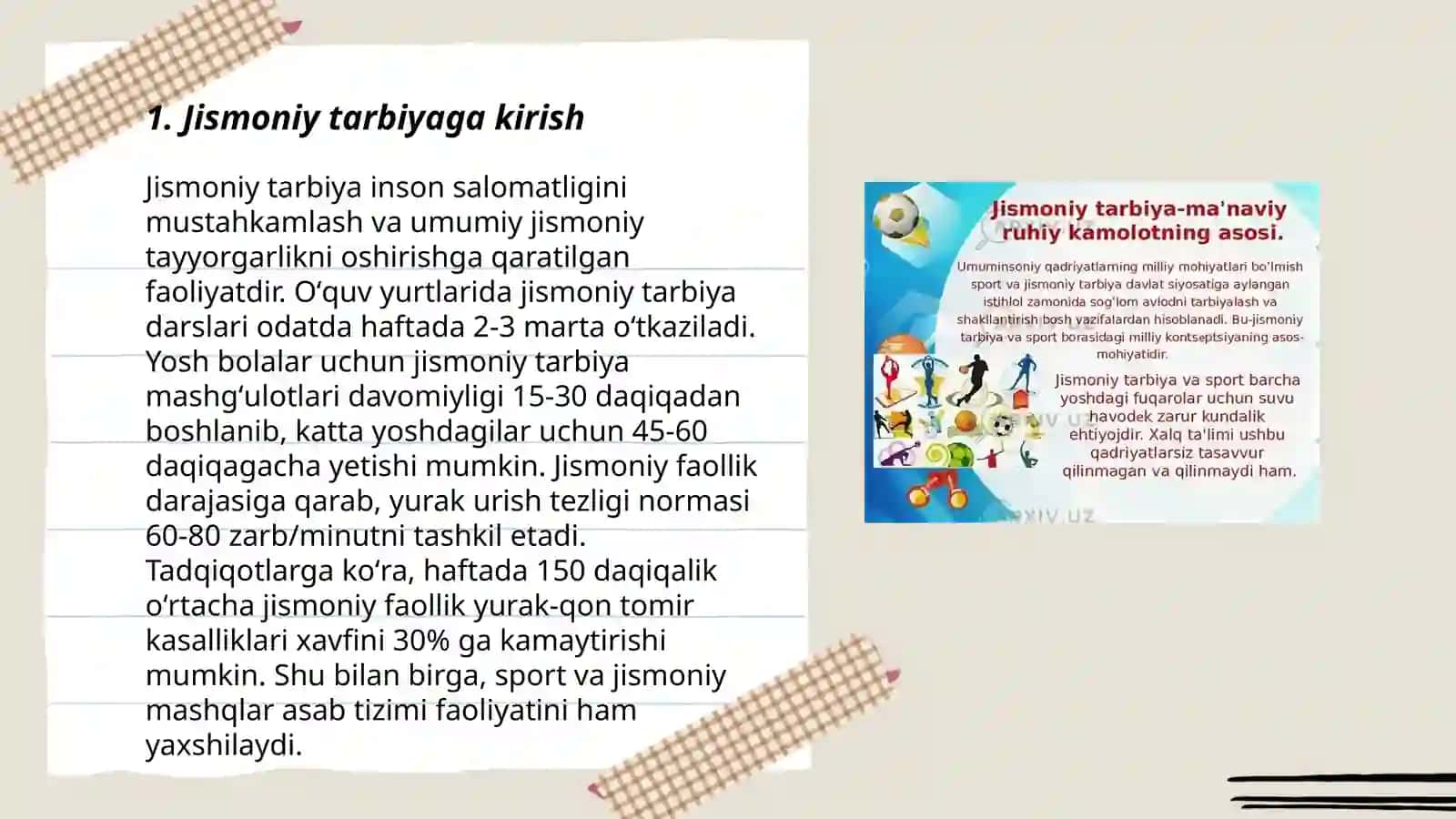 Jismoniy tarbiya vazifalari va vositalari 3