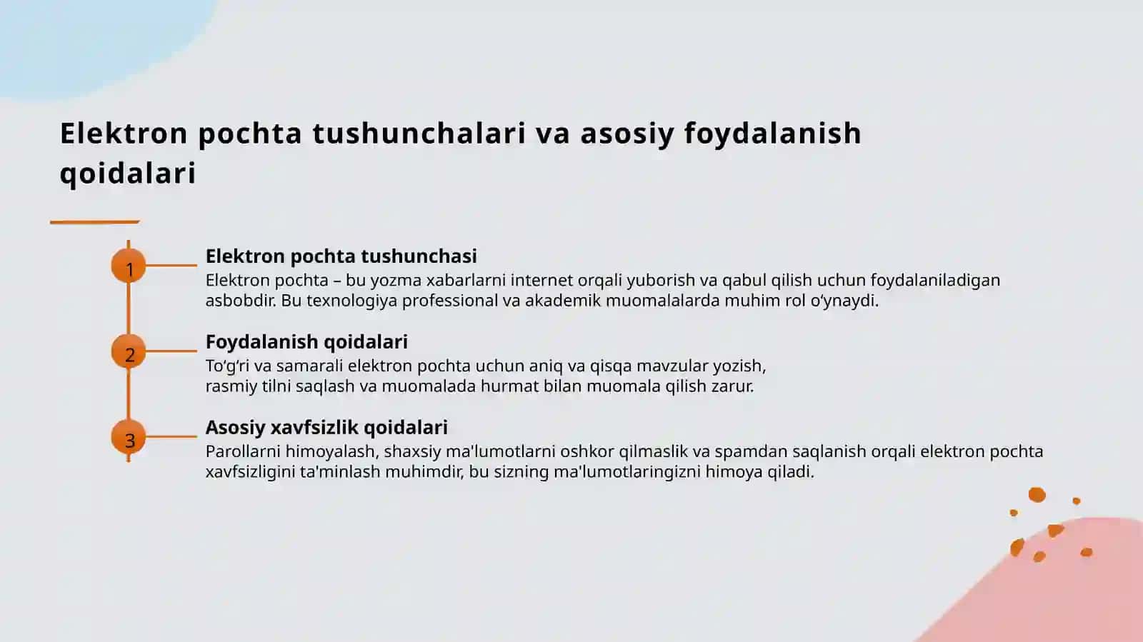 Elektron pochta asoslari va odobi 3
