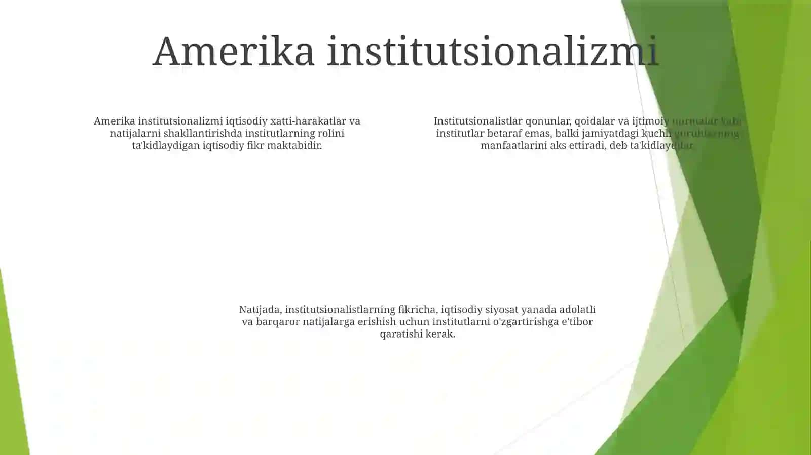 Institut Institutionalism Ta'limiga Kirish 3