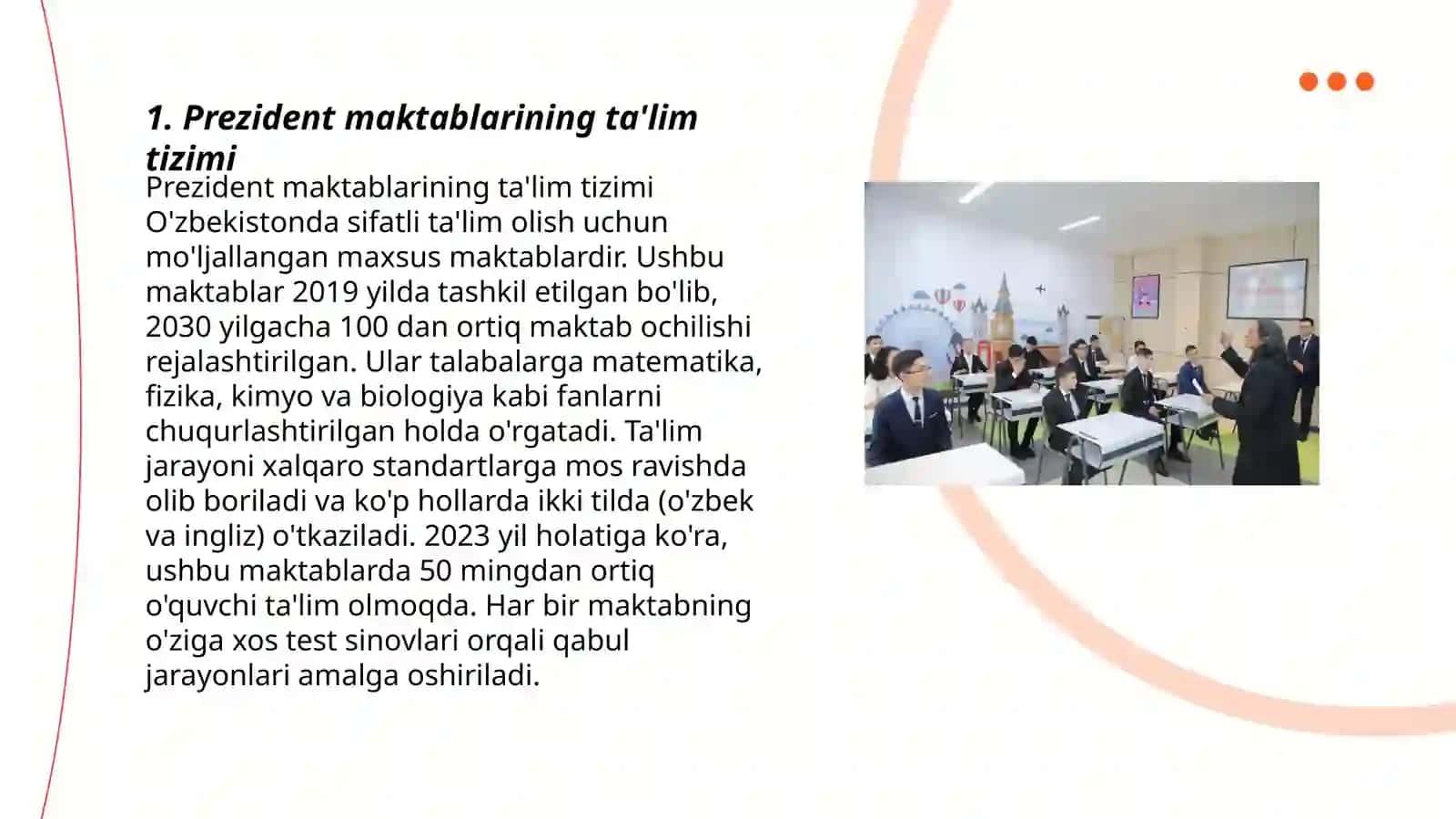 Prezident maktablari va ijodiy maktablar 3