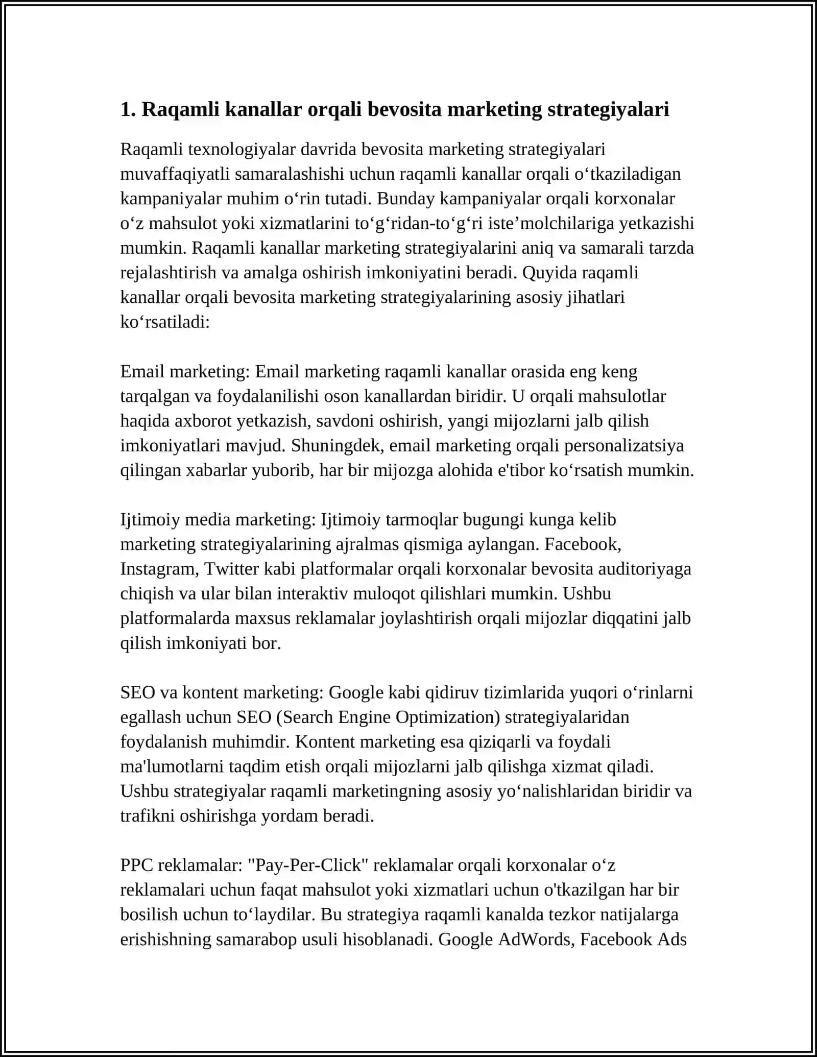RAQAMLI TEXNOLOGIYALAR DAVRIDA BEVOSITA MARKETING 3