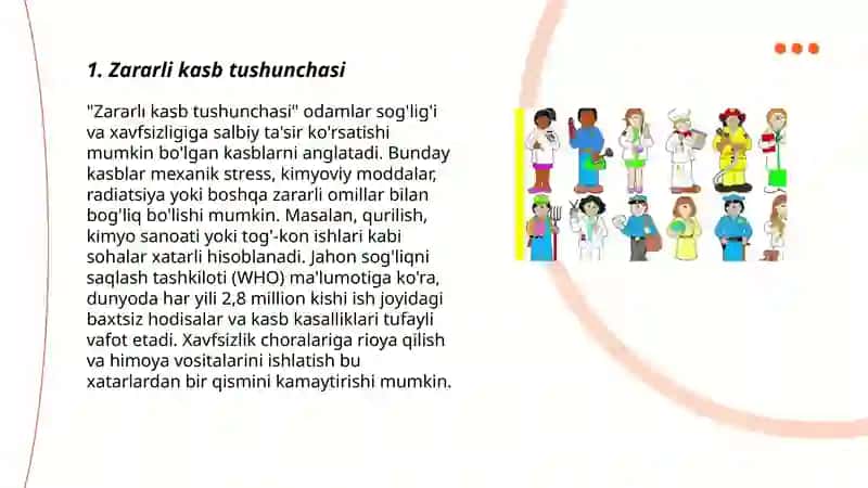 Zararli kasbdagi ishchilar uchun beriladigan davolovchi - profilaktik ovqatlanish haqida tushuncha 3